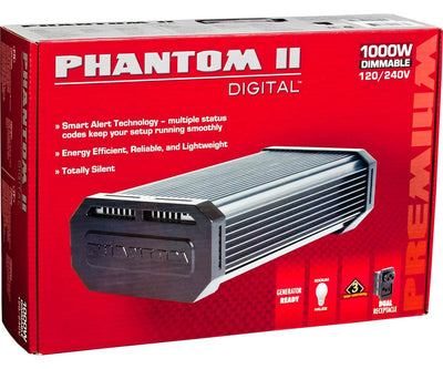 Phantom II PHB2010 1000 Watt 120/240 Voltage Dimmable Digital Grow Light Ballast