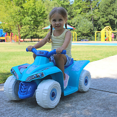 Dynacraft Childrens Custom Snow Queen 6V Riding Toy Quad 4 Wheeler (Open Box)