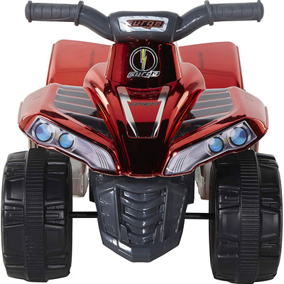 Dynacraft Kids Custom Surge 6V Chrome Riding Toy Quad 4 Wheeler, Red (Open Box)