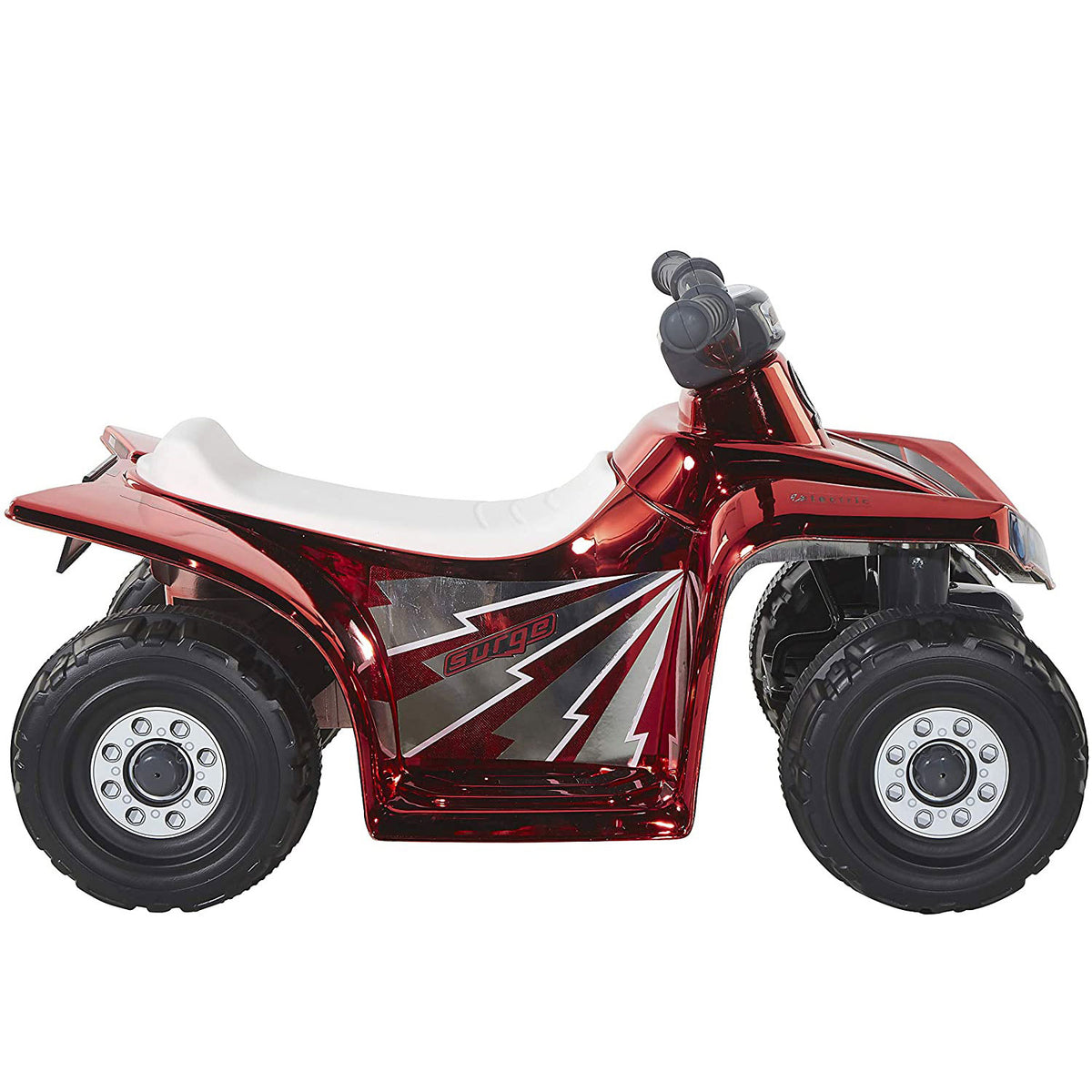 Dynacraft Kids Custom Surge 6V Chrome Riding Toy Quad 4 Wheeler, Red (Open Box)
