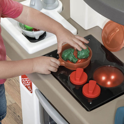 Step2 Euro Edge Kids Pretend Play Kitchen Playset with Toy Utensils (Used)