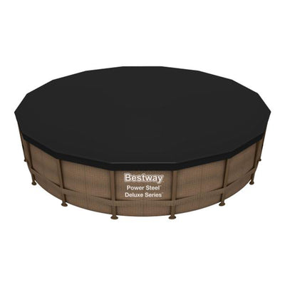 Bestway 15125 16ft x 48in Power Steel Round Frame Above Ground Pool Set & Pump - VMInnovations