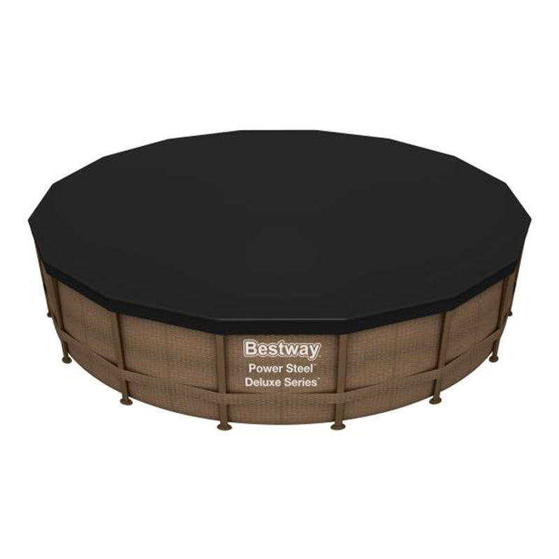 Bestway 15125 16ft x 48in Power Steel Round Frame Above Ground Pool Set & Pump - VMInnovations