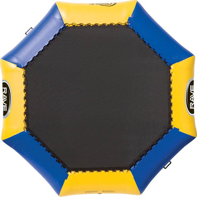 Rave Sports Bongo 10 Foot Water Bouncer Trampoline with Ladder, Blue and Yellow