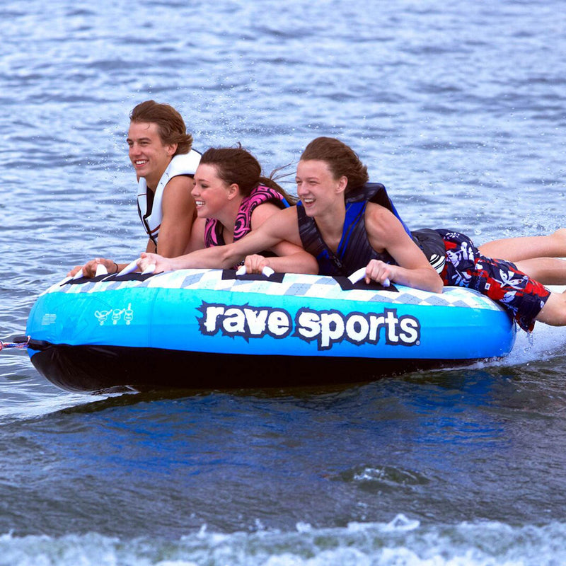 Rave Sports 02407 X Frantic 3 Rider Inflatable Water Float Towable Boat Tube