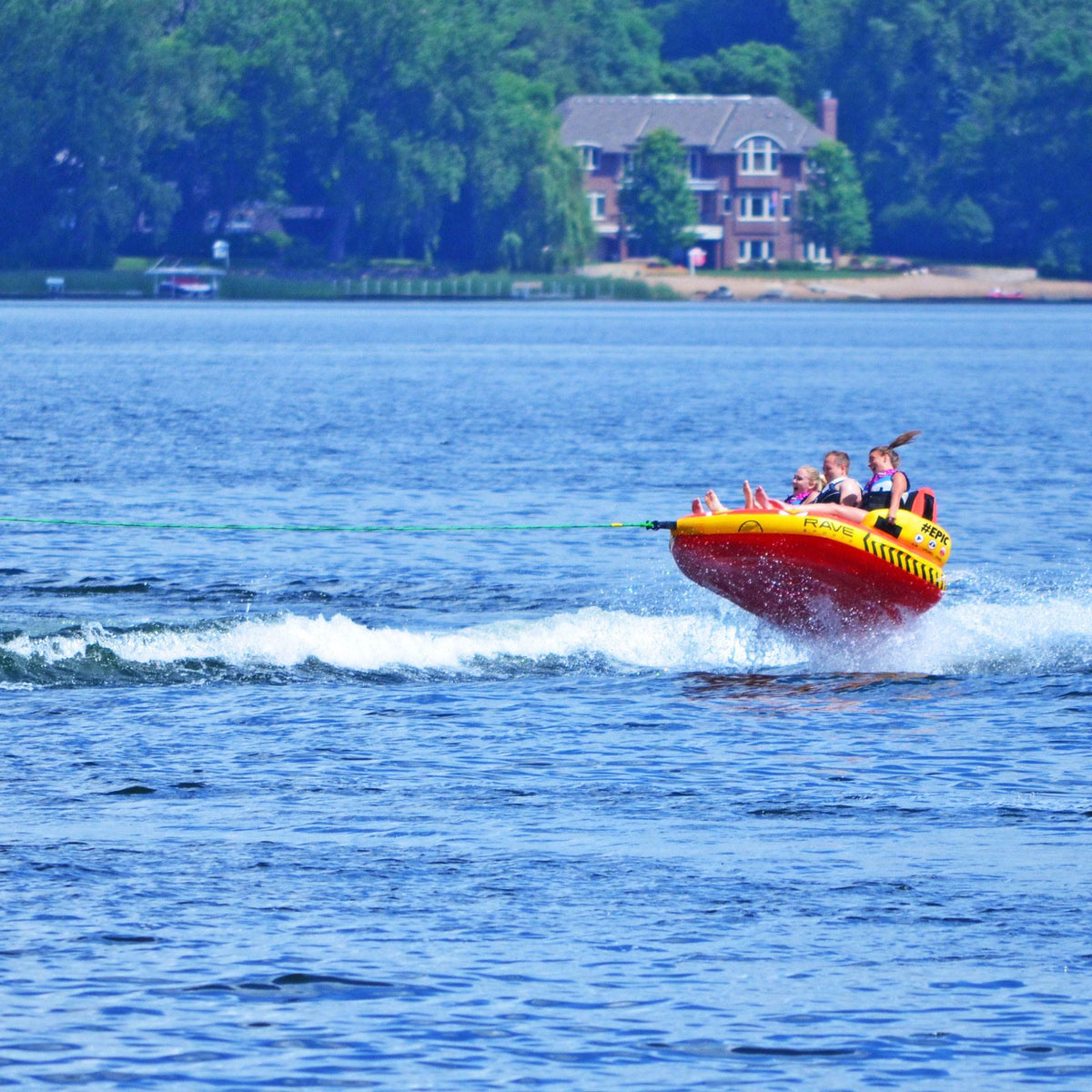 RAVE Sports Ripper 2 Rider Towable Water Float + Epic 3 Rider Towable Tube Float