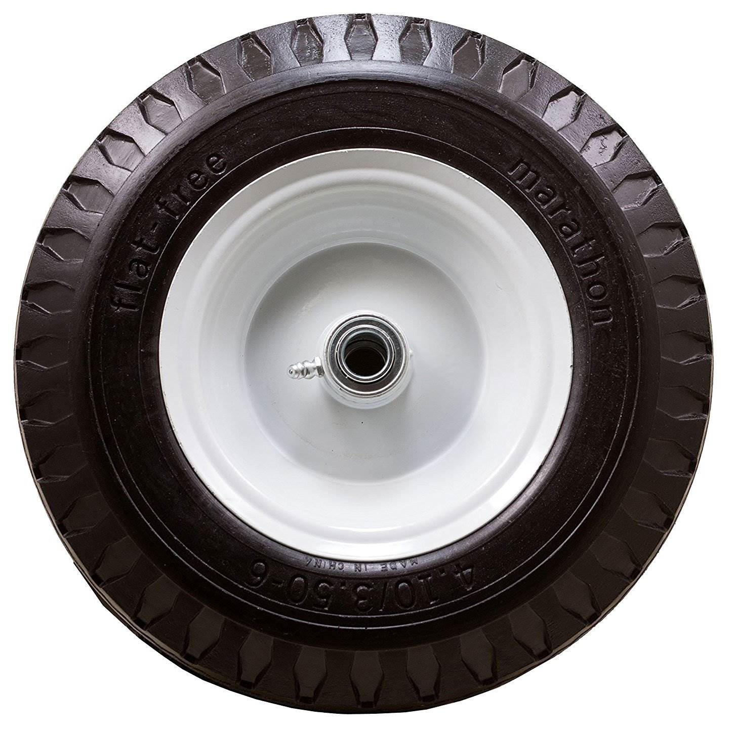Marathon 4.10/3.50-6, 3" Centered Hub Flat Free Sawtooth Tire (Open Box)