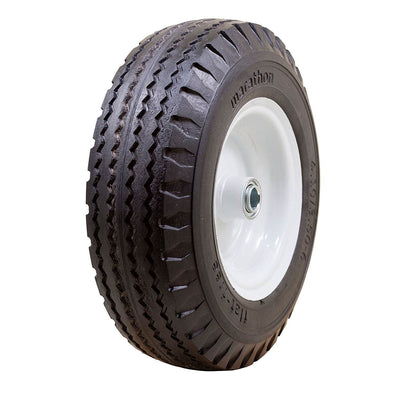 Marathon 4.10/3.50-6, 3" Centered Hub Flat Free Sawtooth Tire (Open Box)