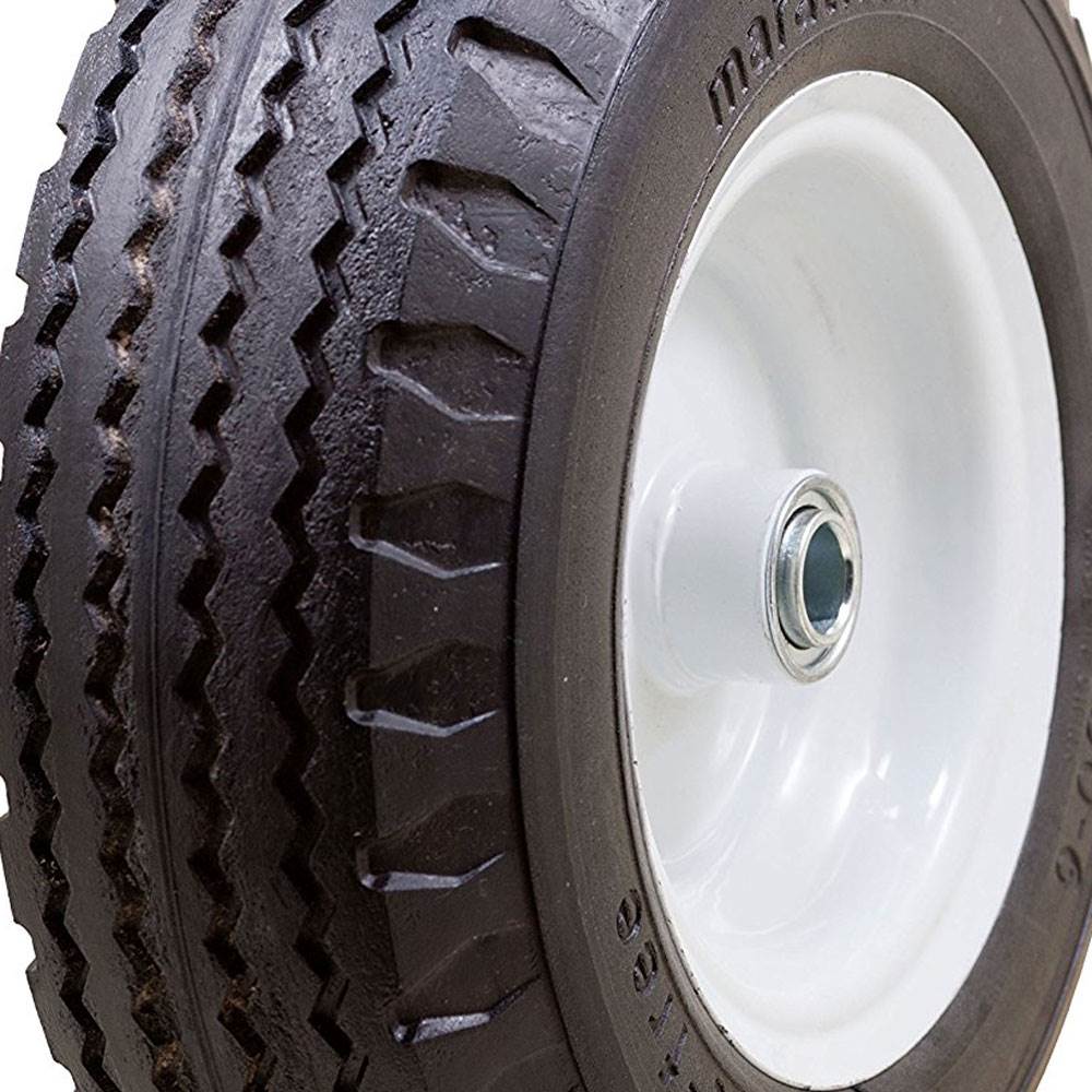 Marathon 4.10/3.50-6, 3" Centered Hub Flat Free Sawtooth Tire (Open Box)