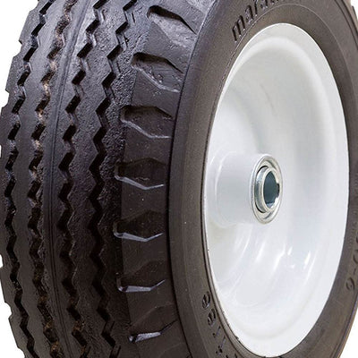 Marathon 4.10/3.50-6, 3" Centered Hub Flat Free Sawtooth Tire (Open Box)