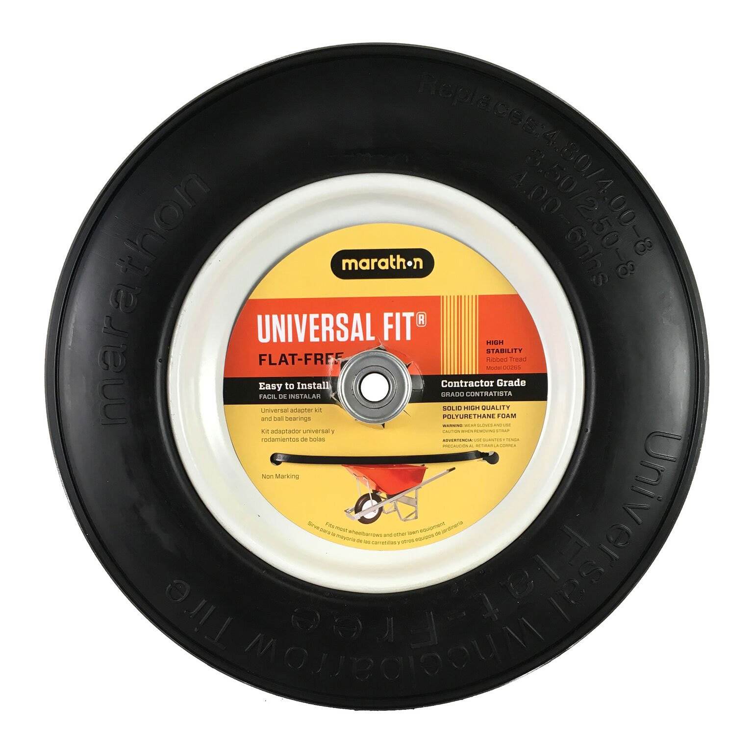 Marathon Tire 10.3" Universal Fit Flat Free Tire and Wheel Assembly (Open Box) - VMInnovations