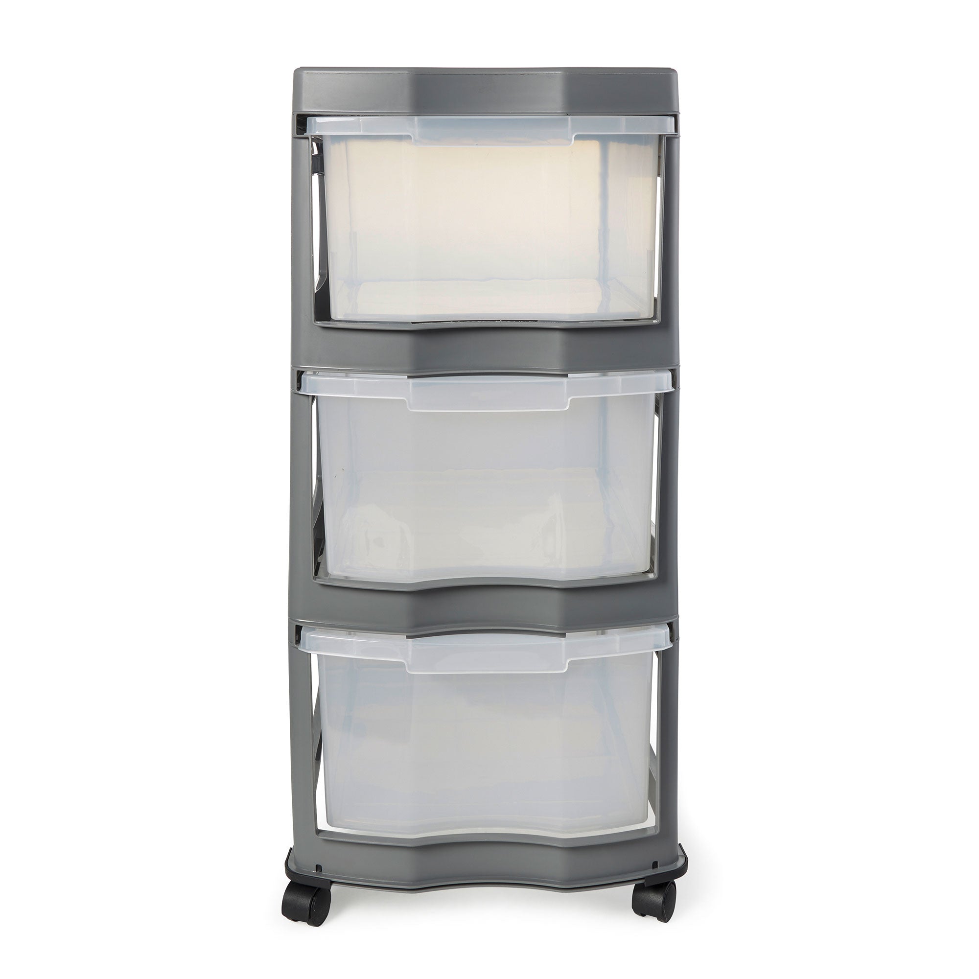 Life Story Classic Gray 3 Shelf Storage Container Organizer Plastic Drawers (Refurbished)