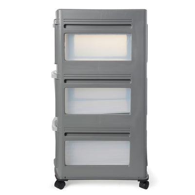 Life Story Classic 3 Shelf Storage Organizer Plastic Drawers, Gray (Open Box) - VMInnovations