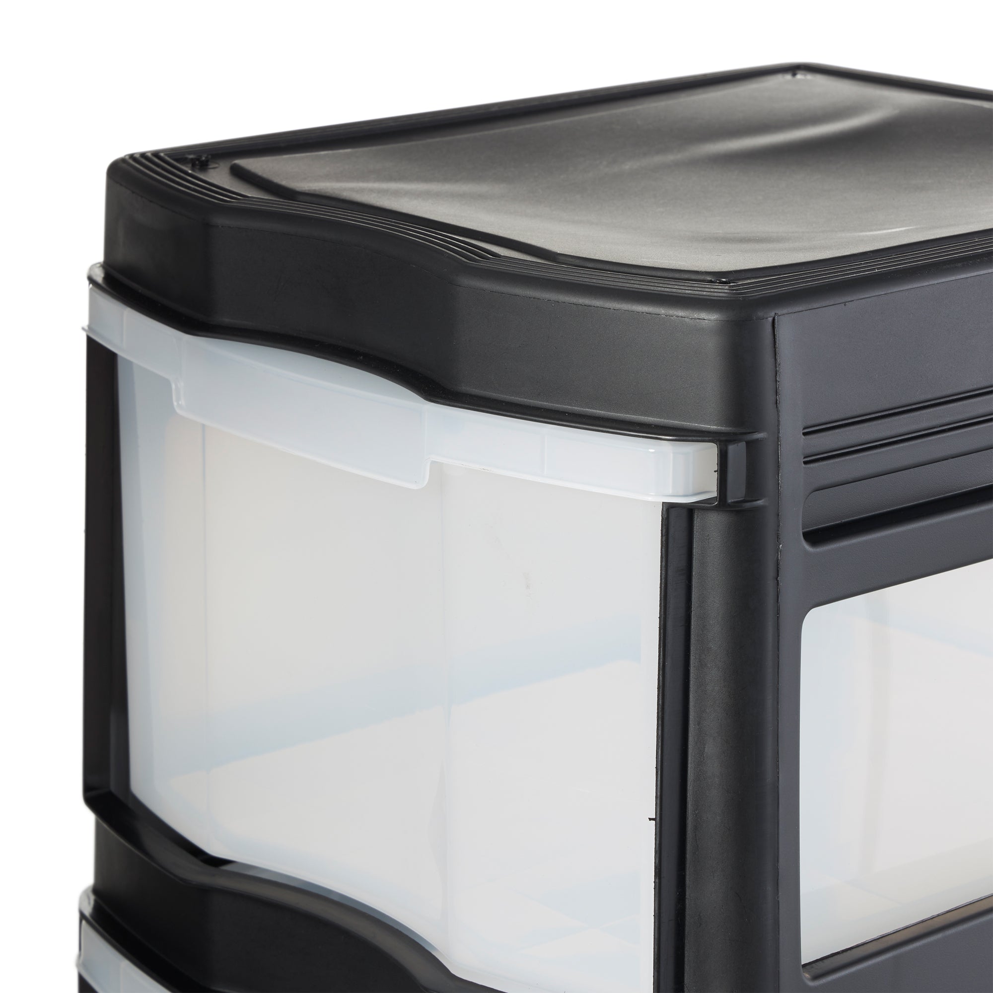 Life Story Classic 3 Shelf Plastic Storage Organizer and Drawers, Black (Used) - VMInnovations