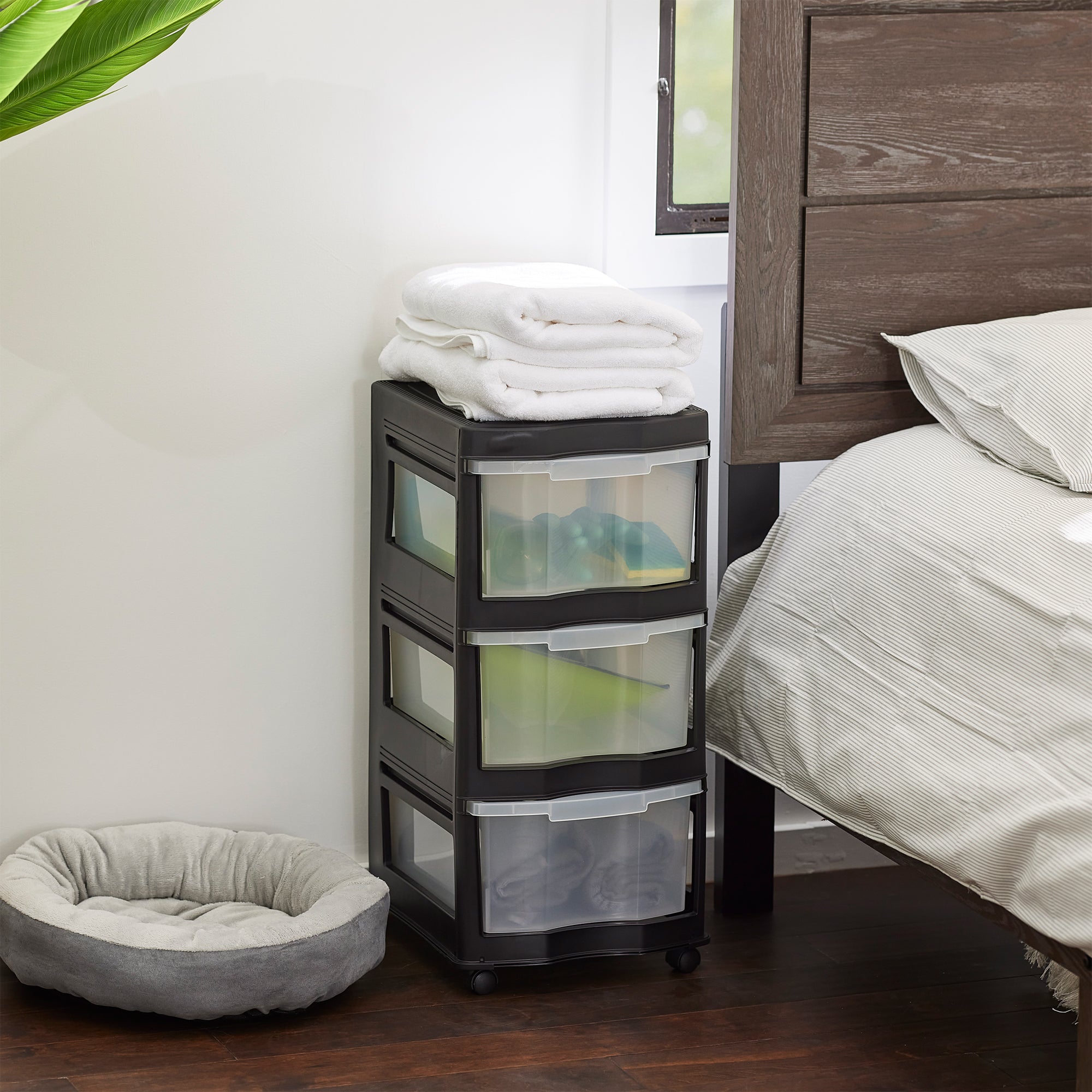 Life Story Classic 3 Shelf Plastic Storage Organizer and Drawers, Black (Used) - VMInnovations