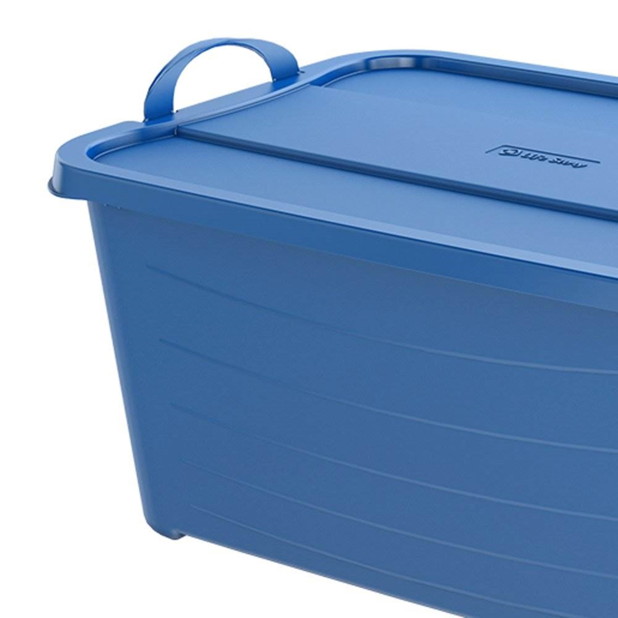 Life Story Blue Stackable Closet Organization & Storage Tote, 55 Qt (Open Box)