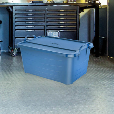 Life Story Blue Stackable Closet Organization & Storage Tote, 55 Qt (Open Box)