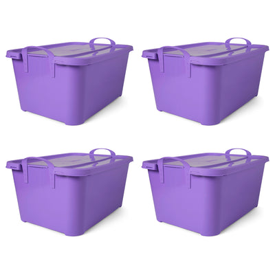 Life Story Stackable Closet Organization Storage Box Container, 55 Qt (4 Pack)