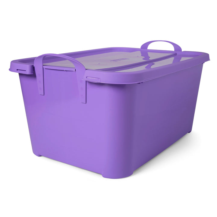 Life Story Purple Stackable Closet Organization Storage Box, 55 Quart (6 Pack)