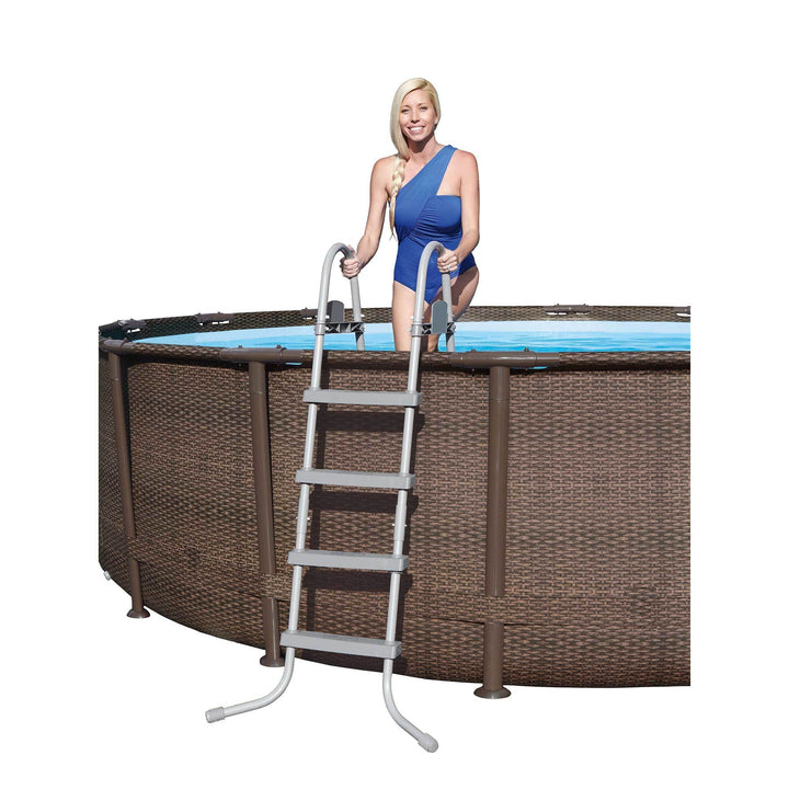 Bestway 14ft x 42in Power Steel Deluxe Above Ground Pool Set and Pump(For Parts)