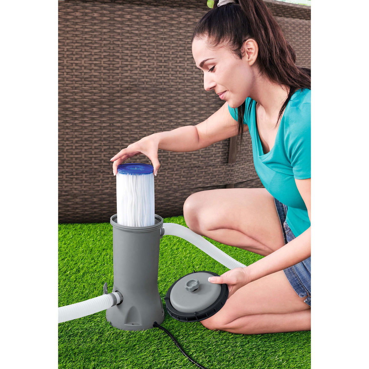 Bestway 58385E-BW Flowclear 530 GPH Above Ground 3800 Gallon Filter Pump (Used) - VMInnovations