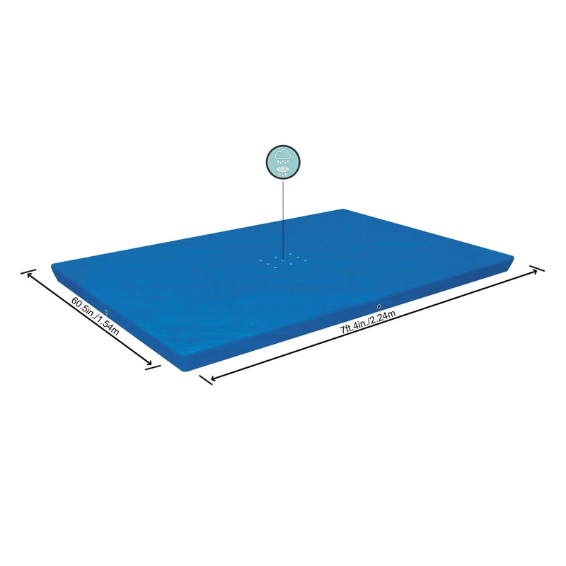 87" x 59" Rectangle Above Ground Swimming Pool Cover, Pool Not Included (Used)