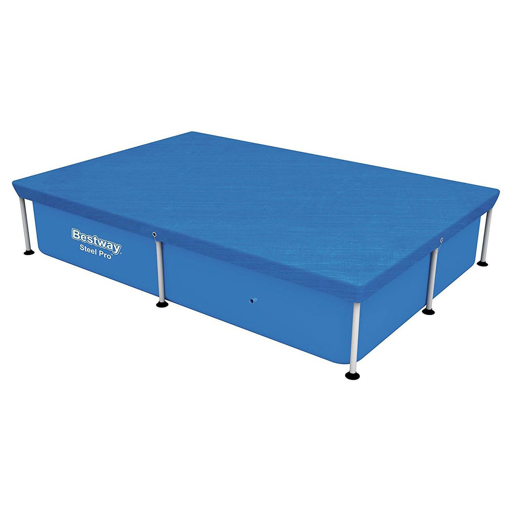 Bestway 87" x 59" Above Ground Swimming Pool Rectangular Cover (Used) - VMInnovations
