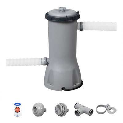 Bestway 1000 GPH Above Ground Swimming Pool Cartridge Filter Pump 120V w/ GFCI - VMInnovations