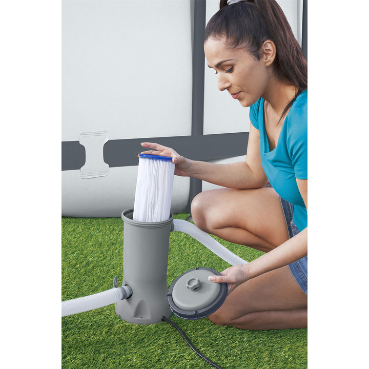 Bestway 1000 GPH Above Ground Swimming Pool Cartridge Filter Pump 120V w/ GFCI - VMInnovations