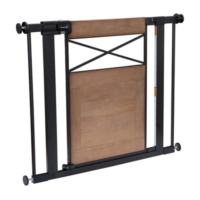 Safety 1st Easy Install One Size Modern Farmhouse Baby Pet Gate with SecureTech - VMInnovations