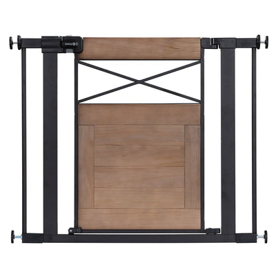 Safety 1st Easy Install One Size Modern Farmhouse Baby Pet Gate with SecureTech - VMInnovations