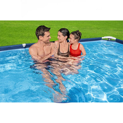 Bestway Steel Pro 9.8ft x 5.6ft x 26in Above Ground Pool Set w/ Pump (For Parts)