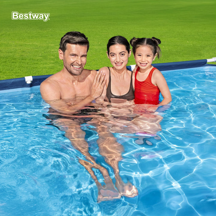 Bestway Steel Pro 9.8' x 6.6' x 26" Rectangular Above Ground Swimming Pool Set