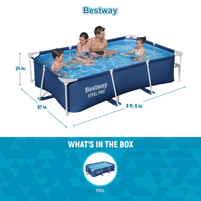 Bestway Steel Pro 8.5' x 5.6' x 2' Rectangular Ground Pool(Pool Only)(For Parts) - VMInnovations