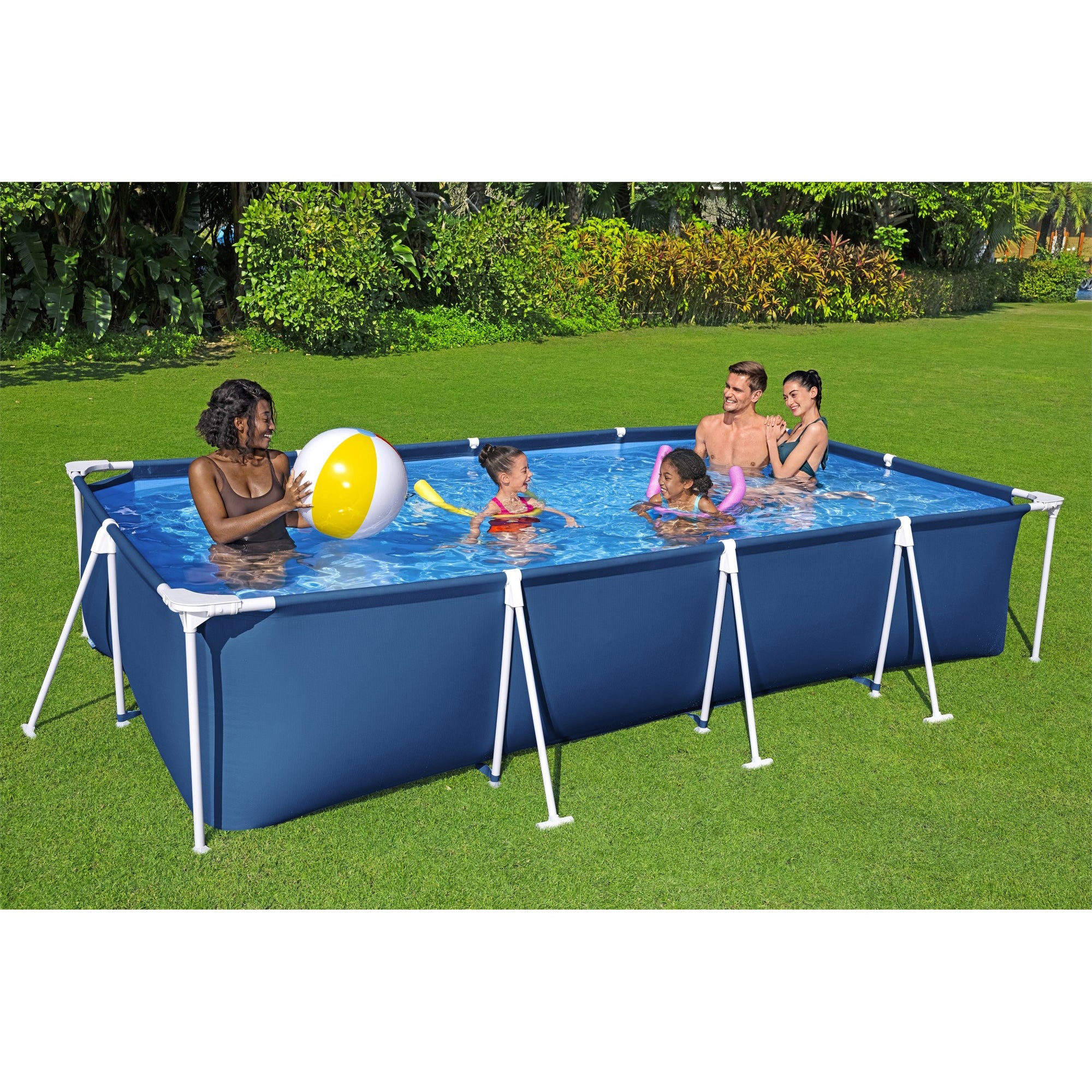 Bestway Steel Pro 13'x7'x32" Rectangular Frame Above Ground Swimming Pool (Used) - VMInnovations