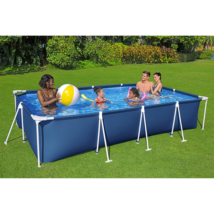 Bestway Steel Pro 13' x 7' x 32" Rectangular Above Ground Outdoor Swimming Pool