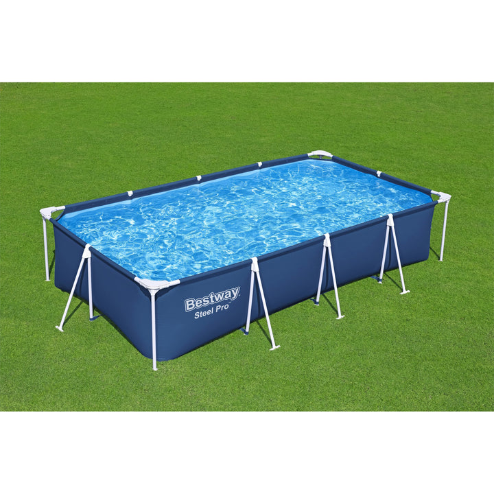 Bestway Steel Pro 13' x 7' x 32" Rectangular Above Ground Outdoor Swimming Pool - VMInnovations