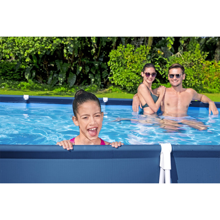 Bestway Steel Pro 13' x 7' x 32" Rectangular Above Ground Outdoor Swimming Pool