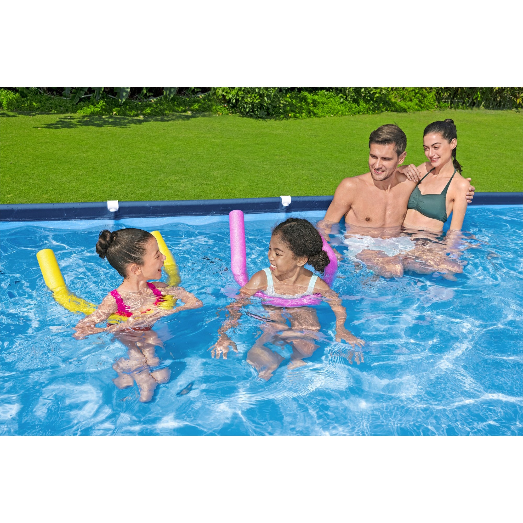 Bestway Steel Pro 13'x7'x32" Rectangular Frame Above Ground Swimming Pool (Used) - VMInnovations