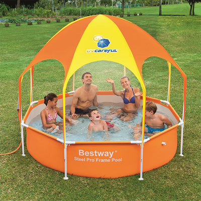 Bestway 8' x 20" Splash Shade Kids' Spray Swim Pool with Sun Canopy (Open Box)