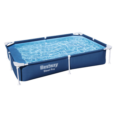 Bestway Steel Pro 87"x59"x17" Above Ground Outdoor Swimming Pool(Open Box)