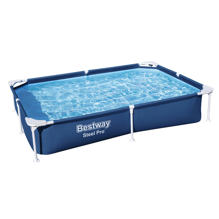 Bestway Steel Pro 87"x59"x17" Above Ground Outdoor Swimming Pool(Open Box) - VMInnovations