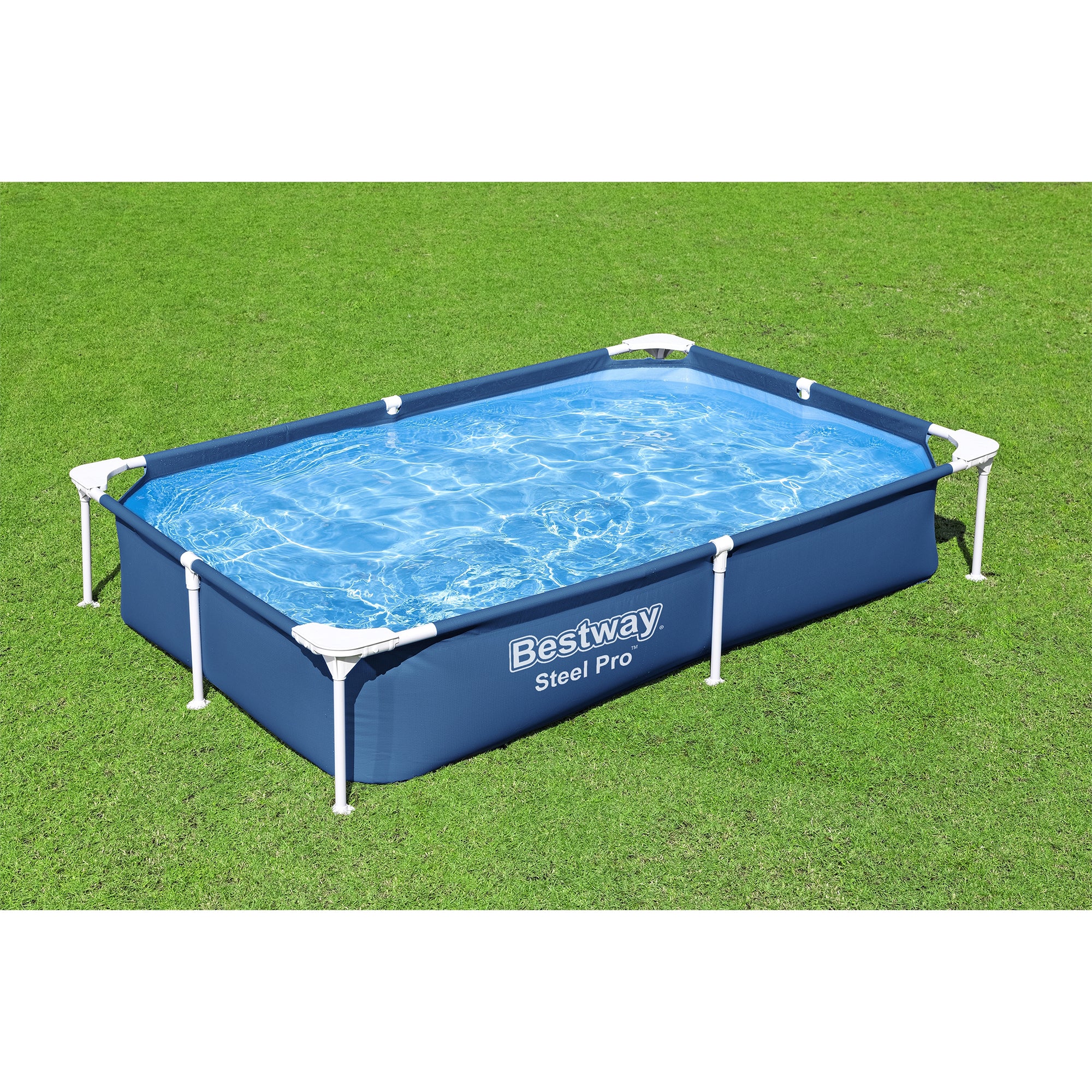 Bestway Steel Pro 87x59x17" Rectangular Frame Above Ground Swimming Pool (Used)
