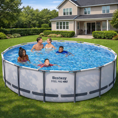 Bestway Steel Pro Max 15'x42" Round Frame Above Ground Pool w/ Filter Pump(Used)