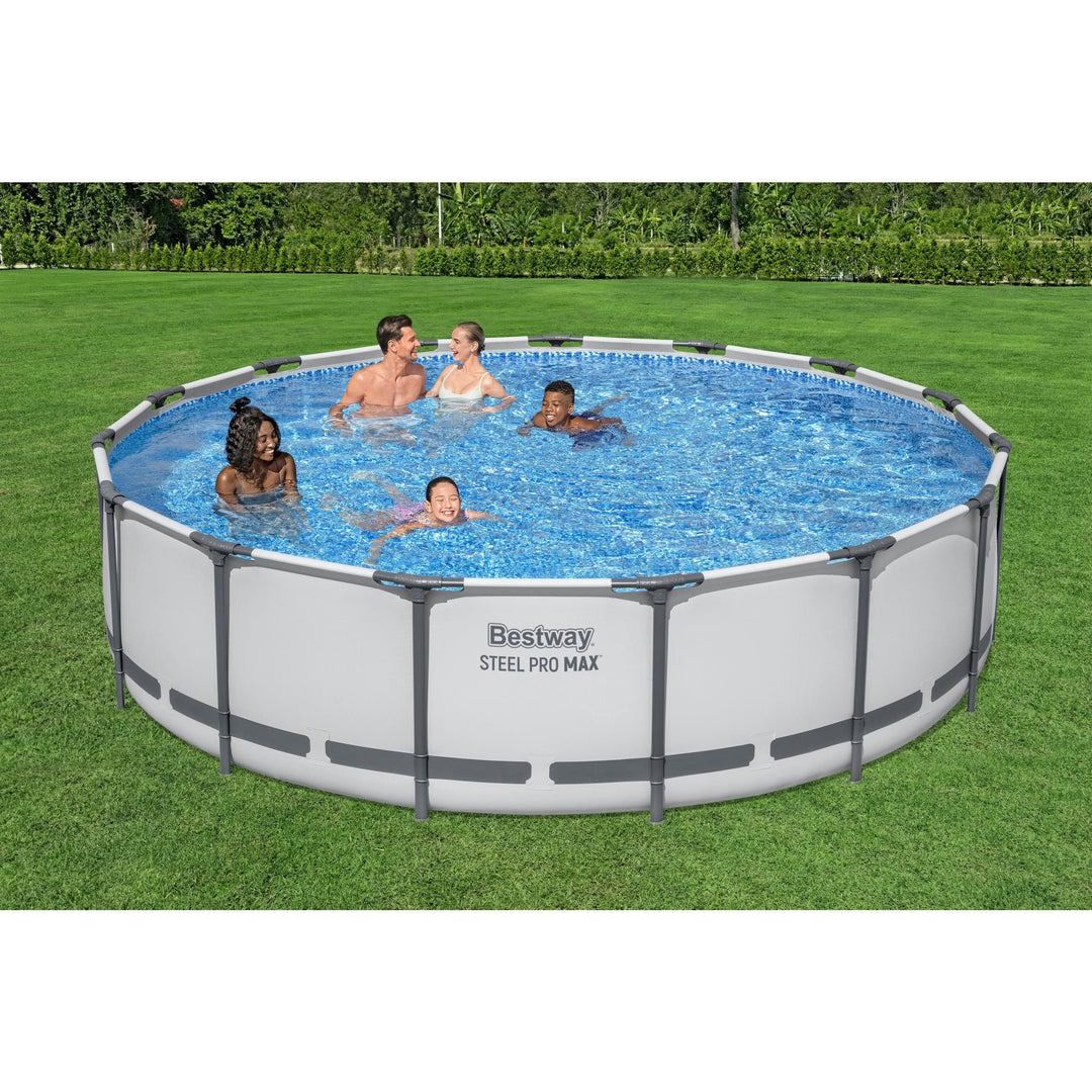 Bestway Steel Pro Max 15'x42" Round Frame Above Ground Pool w/ Filter Pump(Used)