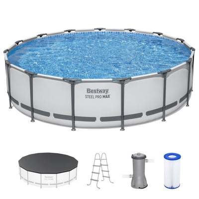 Bestway Steel Pro Max 15'x42" Round Frame Above Ground Pool w/ Filter Pump(Used)