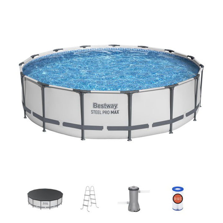 Bestway Steel Pro Max 15'x42" Round Frame Above Ground Pool w/ Filter Pump(Used)