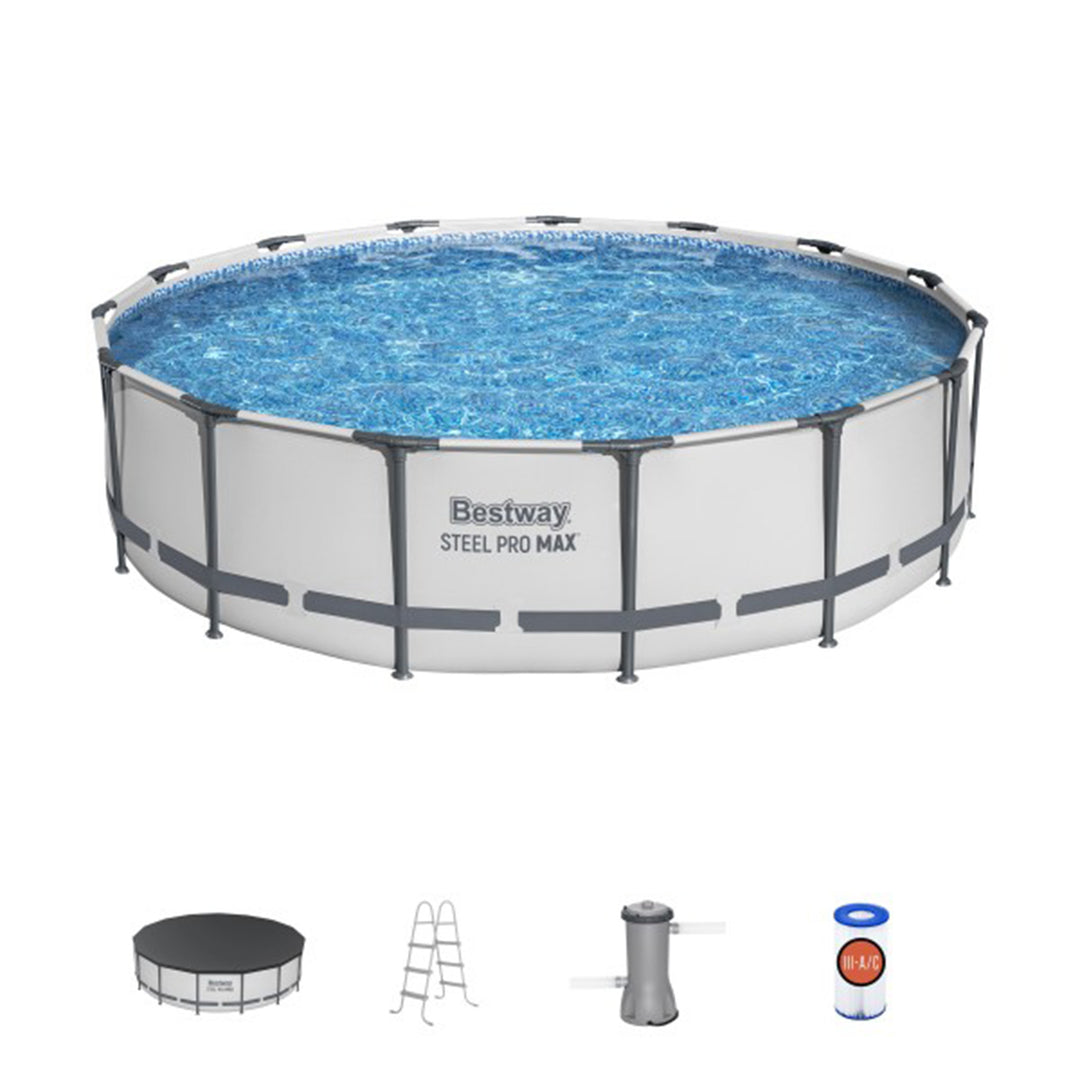 Bestway Steel Pro Max 15ft x 42in Frame Above Ground Pool Set w/ Pump(For Parts)