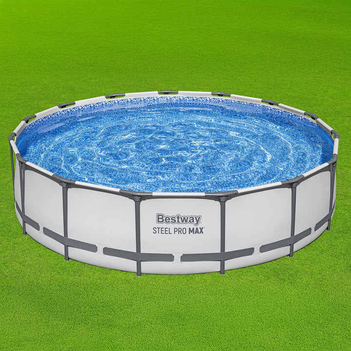 Bestway Steel Pro MAX 15'x42" Round Above Ground Swimming Pool with Pump & Cover