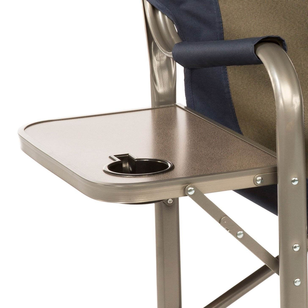 Kamp-Rite Outdoor Tailgating Camp Folding Director's Chair with Side Table(Used) - VMInnovations